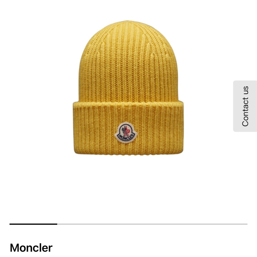 Moncler yellow beanie